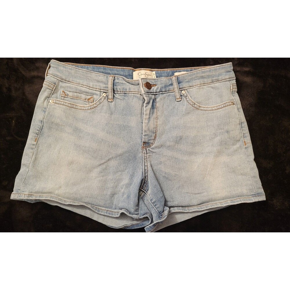 Jessica Simpson Light Jean Shorts Midrise Cuff Size 10/30